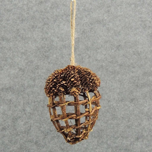 [SRF4021] 4.5" X 3.5" ACORN VINE/CONE HANGING