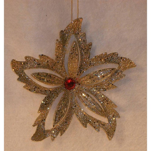 [X05144-PTN] ORNAMENT HANGING W/JEWEL PLATINUM