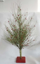 [X949-3] TREE PINE/BERRY 24&quot; RED/GREEN