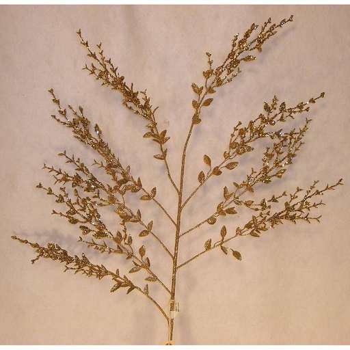 [X1039-GLD] EUCALYPTUS GLITTER SPRAY 38"  GOLD