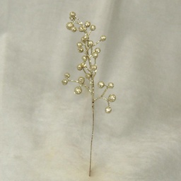 [X11043-SJD] BERRIES 9&quot;PICK GLITTER SIL/JADE