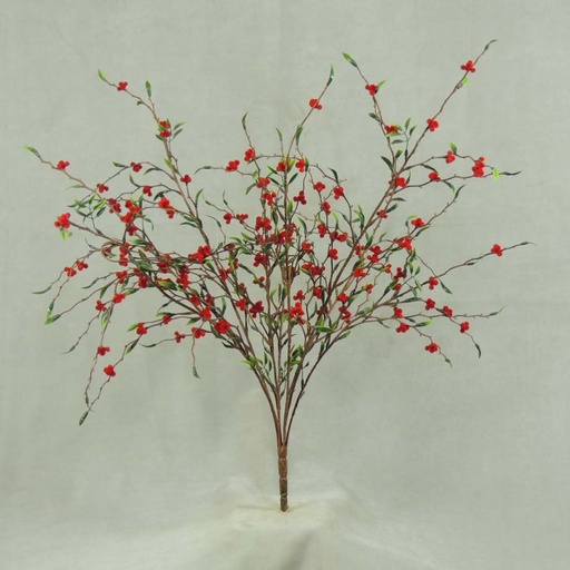 [X1802435] BERRY PTERIS BUSH X9 23.5" RED