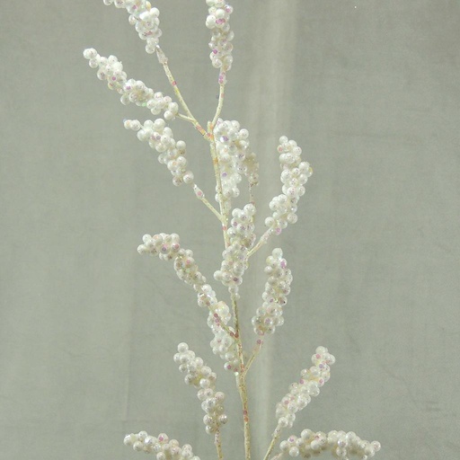 [X505G-WHT] SPRAY 26" BUBBLE BERRY WHITEW/GLITTER