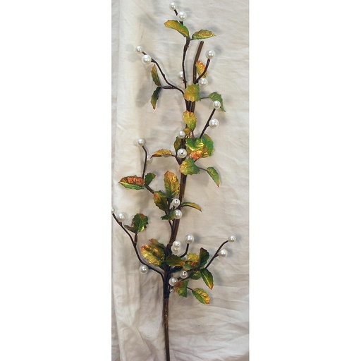 [X60125-WHT] 30" PLATED BERRY SPRAY WHITE