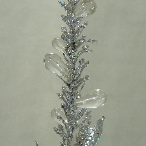 [X21009-SIL] JEWEL SPIKE X1 GLITTERED SILVER