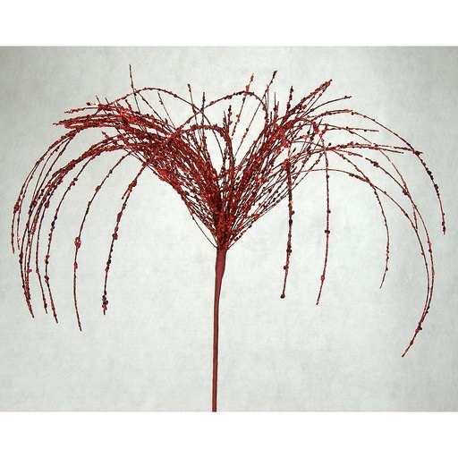 [XA11-RED] GLITTR FOUNTAIN GRASS SPRAY 30"  RED