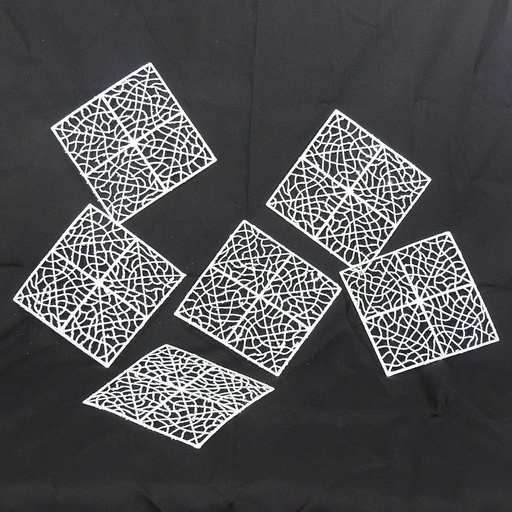 [X1026-WHT] SQUARE BRICK 8" GLITTER WHITE (6/BAG)