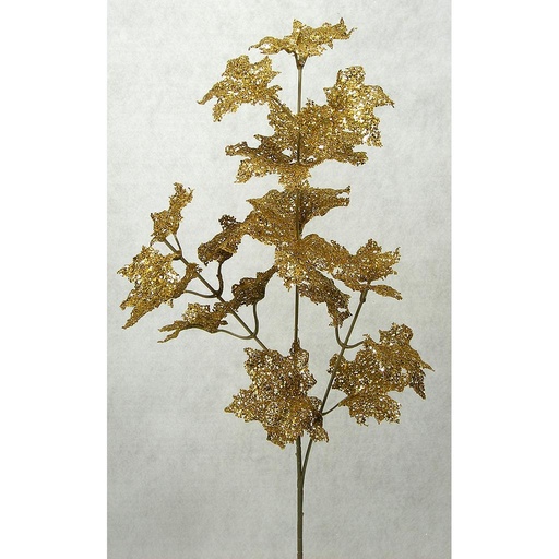 [X13488-GLD] MAPLE SPRAY X3 GLITTER  GOLD