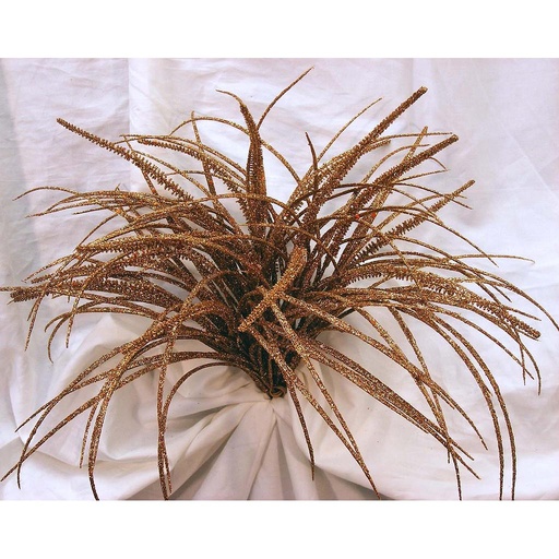 [X339-COP] GLITTERED GRASS BUSH X 14  COPPER