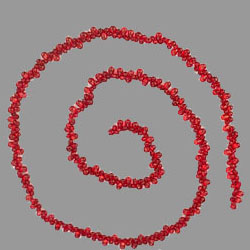 [X81708-RED] GARLAND BEAD RED 72"