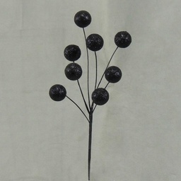 [X81021A-BLK] 11" GLITTER BALL PIC x8 BLACK