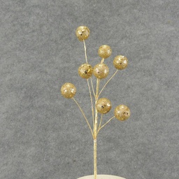 [X81021A-GLD] 11" GLITTER BALL PIC x8  GOLD