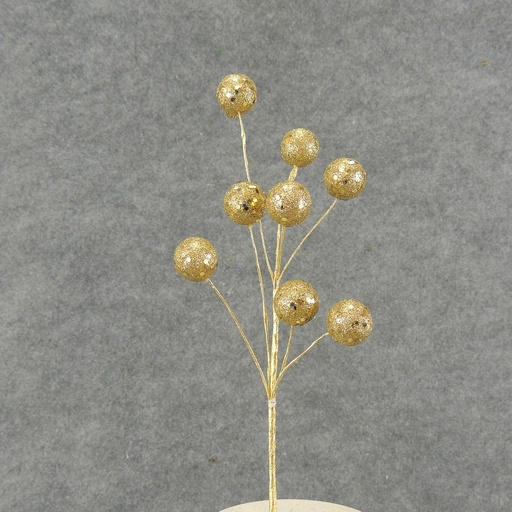 [X81021A-GLD] 11" GLITTER BALL PIC x8  GOLD