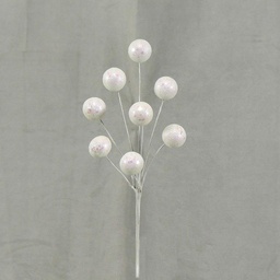 [X81021A-WHT] 11" GLITTER BALL PIC x8 WHITE