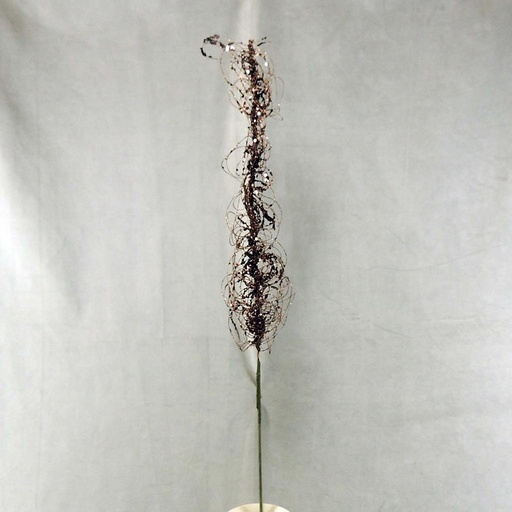 [X81881-CHO] 33" GLITTER MOSS GRASS SPRAY  CHOCOLATE