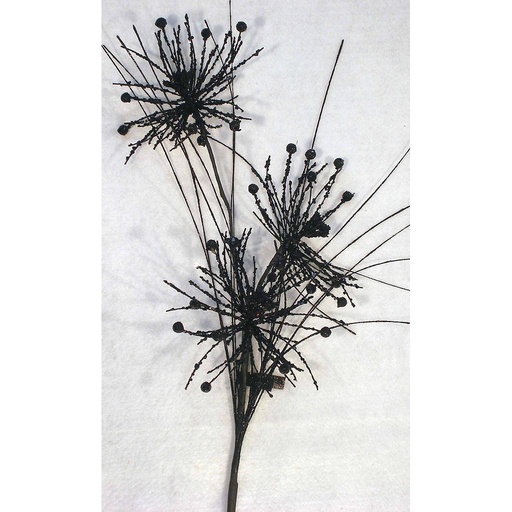 [X81884-BLK] 30" GLITTER STARBURST SPRAY X3 1  BLACK