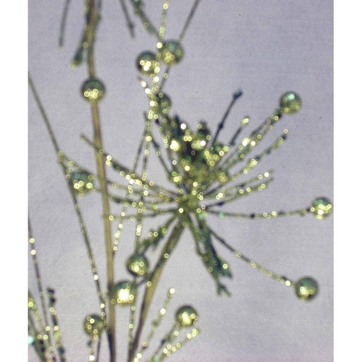 [X81884-LGN] 30" GLITTER STARBURST SPRAY X3 1  LIGHT GREEN