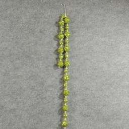 [X82661-LGN] 60&quot; GLITTER/BEADED BALL GARLAND
