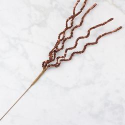 [X82677-CHO] 22" SEQUIN CURLY SPRAY X5  CHOCOLATE