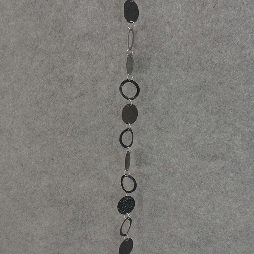[X91342-BLK] 6' CIRCLE/LOOP GARLAND - BLACK