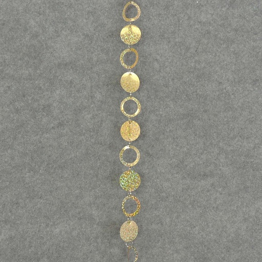 [X91342-GLD] 6' CIRCLE/LOOP GARLAND - GOLD