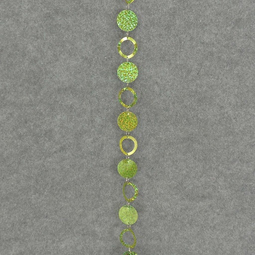 [X91342-GRN] 6' CIRCLE/LOOP GARLAND - GREEN