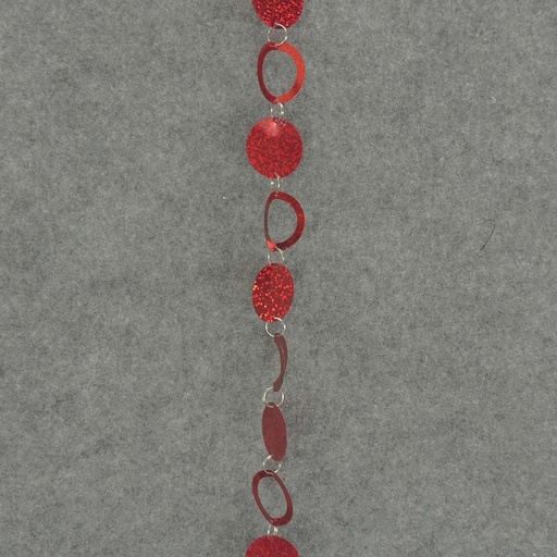 [X91342-RED] 6' CIRCLE/LOOP GARLAND - RED