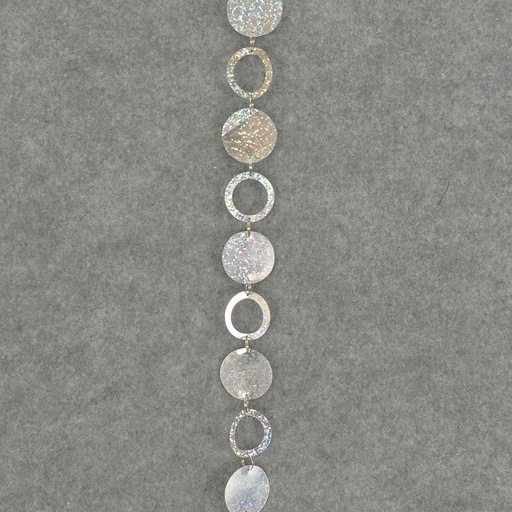 [X91342-SIL] 6' CIRCLE/LOOP GARLAND - SILVER