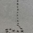 [X92636-BLK] 72" STAR GARLAND - BLACK