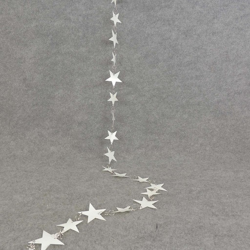 [X92636-WHT] 72" STAR GARLAND - WHITE