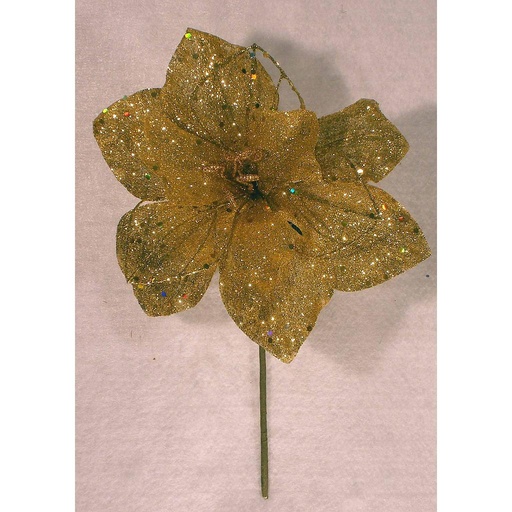 [X87] 14" GLITTER AMARYLLIS PICK