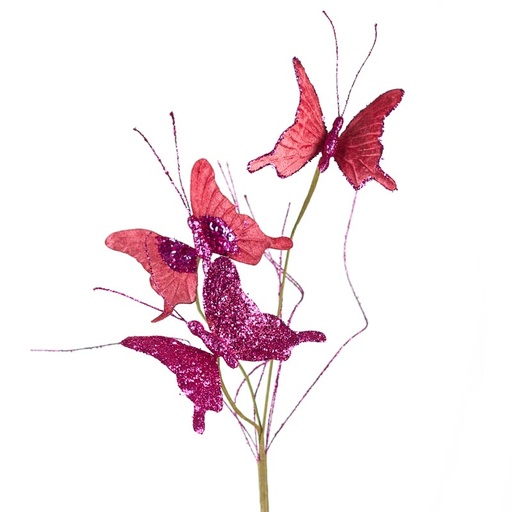 [XA22-FUS] BUTTERFLY TWIG SPRAY 23"FUSCHIA