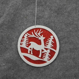 [XA8068-RND] ORANAMENT HANGER W/REINDEER 6&quot;d