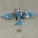 [XB4106-BLU] HUMMINGBIRD 7" GLIT/SEQ. W/CLIP  BLUE