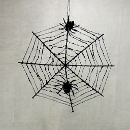 [XA88] SPIDER WEB ORNAMENT 12" BLACK