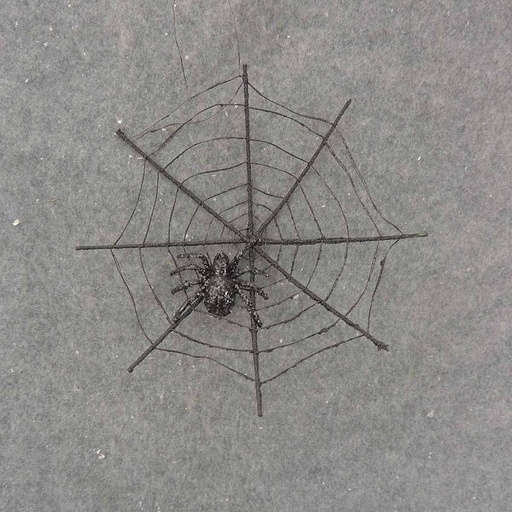 [XA89] SPIDER WEB ORNAMENT 8.5" BLACK