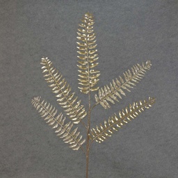 [XA5011-CHA] FERN SPRAY METAL/GLIT 34&quot; X5  CHAMPAGNE