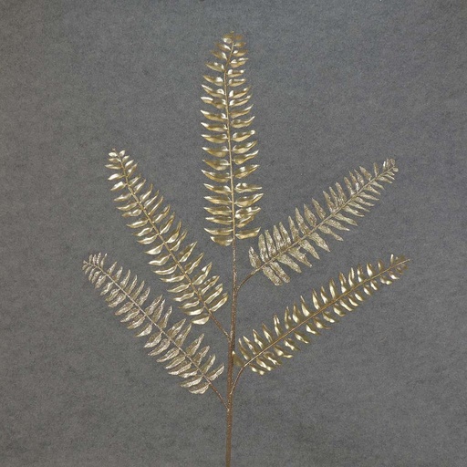 [XA5011-CHA] FERN SPRAY METAL/GLIT 34" X5  CHAMPAGNE
