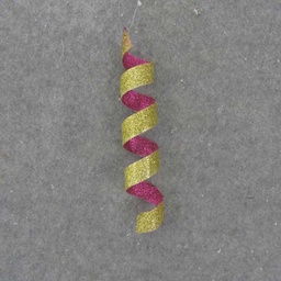 [XA35-GFU] ORNAMENT 8.5&quot; TIN SPRING  GREEN/FUCHSIA