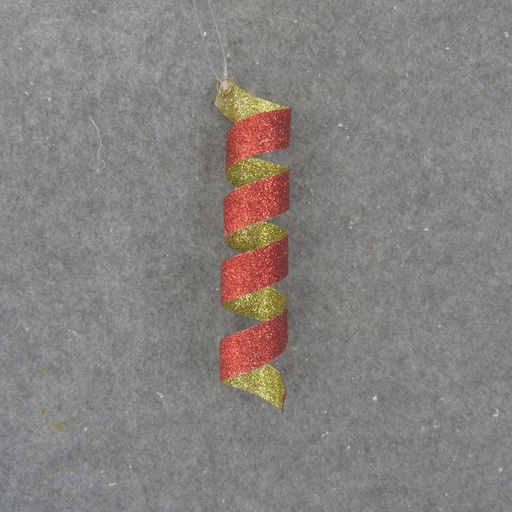 [XA35-RGN] ORNAMENT 8.5" TIN SPRING  RED/GREEN