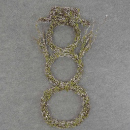 [XA6010] SNOWMAN 30.5&quot;x15&quot; TWIG W/MOSS &amp; SNOW