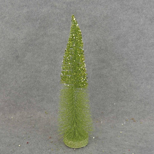 [XA6063-GRN] TREE MINI 16" W/GLITTER MEDIUM/GREEN