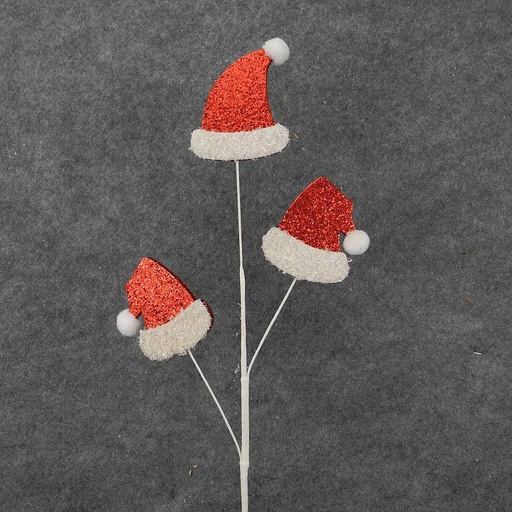 [XA8066] SANTA HAT SPRAY X3 28" GLITTER