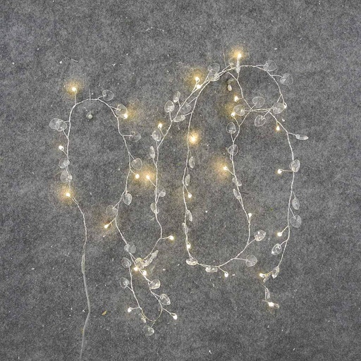 [XA8113] GARLAND LIGHTED GEM/WIRE 66"