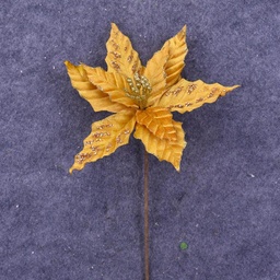 [XA6012-GLD] POINSETTIA PICK 12" 10"dia BLM  GOLD