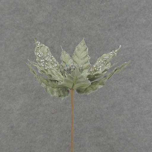 [XA6012-GRN] POINSETTIA PICK 12" 10"dia BLM  GREEN