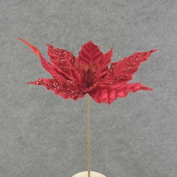 [XA6012-RED] POINSETTIA PICK 12" 10"dia BLM  RED