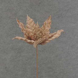 [XA6012-RGD] POINSETTIA PICK 12&quot; 10&quot;dia BLM  ROSE GOLD