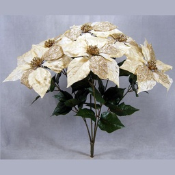 [XB325-GLD] POINSETTIA SHINE LAME BUSH X6  GOLD