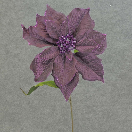 [XB5086] POINSETTIA VELVET 29" SPRAY 10" dia PURPLE
